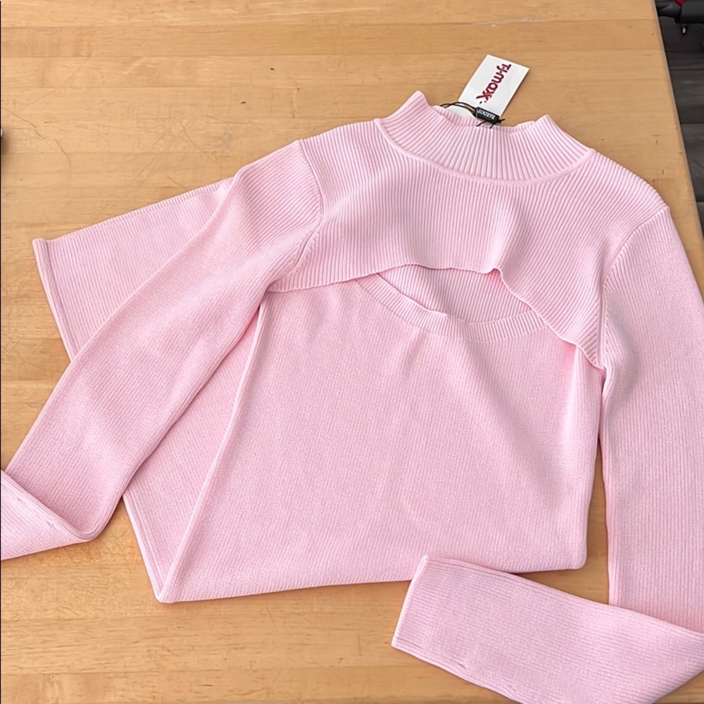 Pink midi dress